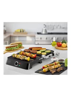 Contact Grill With Full Flat Grill For Barbeque, 1400.0 W CG1400-B5, Black