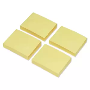 FISSticky Note Pad, 1.5X2 inches, Pack of 4, Pastel Yellow 100 Sheets -FSPO1.52YLP4