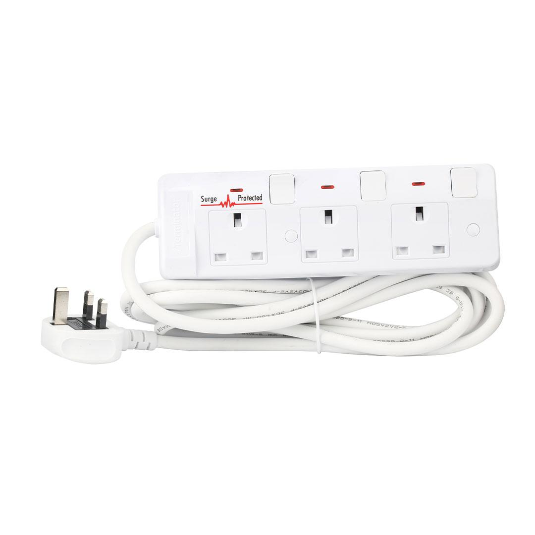 3 Way UK Power Extension Socket