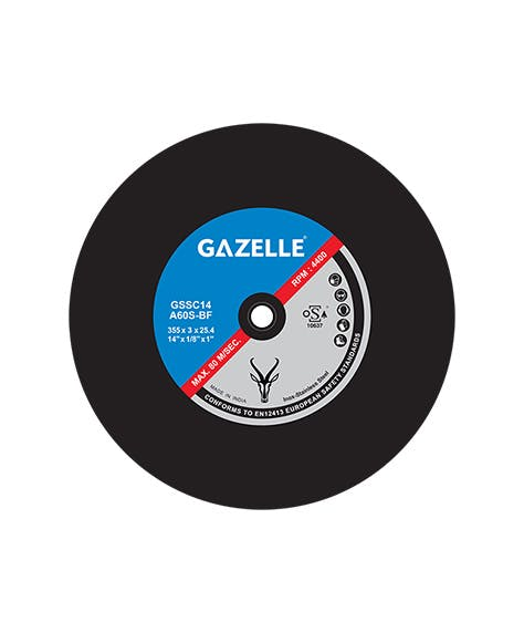 GAZELLE GSSC16 LARGE CUT-OFF WHEELS 16IN – 400 X 3 X 25MM S.S