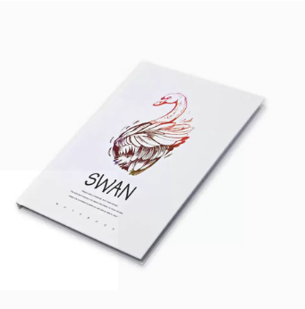 FIS Pack Of 5 Hard Cover Notebook, 96 Sheets A4 Swan Design 4 -FSNBHCA496-SWA4