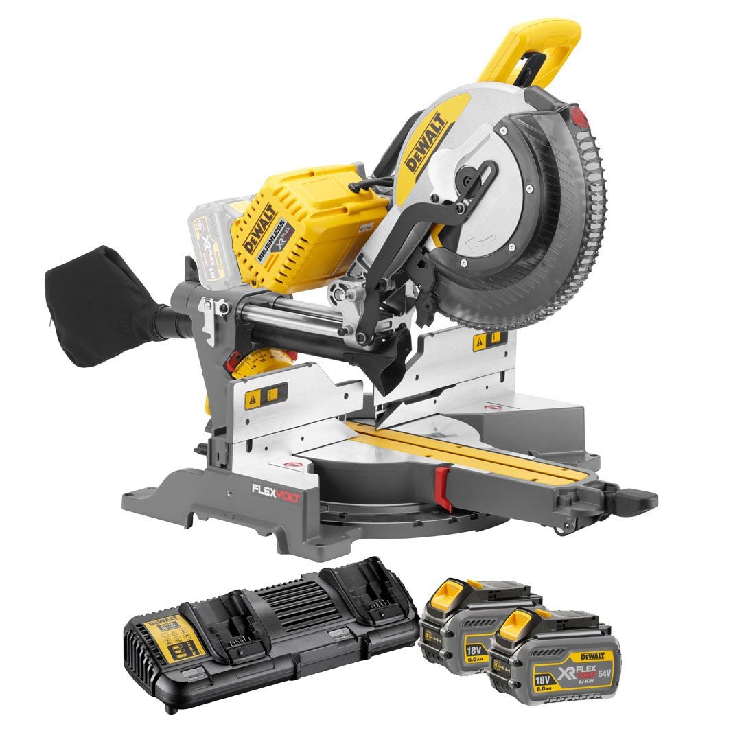 DEWALT DHS780T2-GB 54V XR FLEX VOLT MITRE SAW