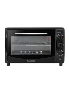 Toaster Oven With Double Glass Black