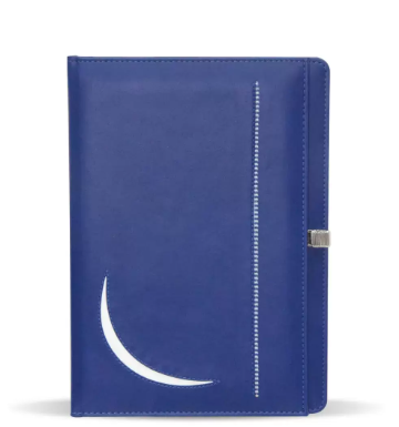 Bill Folders Blue Color, Italian PU Covers, Round Corners & Pen Holder, 175 x 245 mm - FSCLBFPHBL