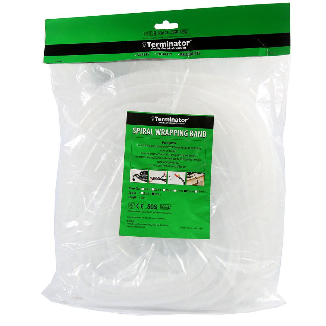 White Spiral 12mm wrapping band 10M length