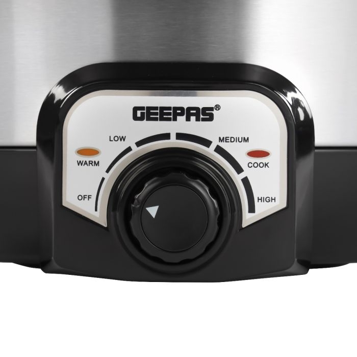 Geepas 7-IN-1 Multi-Function Rice Cooker- 3.0 L Capacity With Stainless Steel Body And Non-Stick Aluminum Inner Pot,Includes Cook Rice, Steam, Braise, Saut, Hot Pot, Slow Cook And Stew Functions| Temp