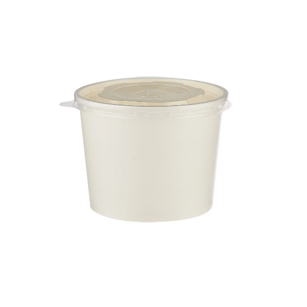 Paper Soup Bowl White