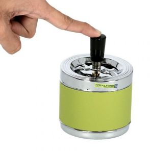 Royalford Ash Tray - Stainless Steel - Green - RF5237BL