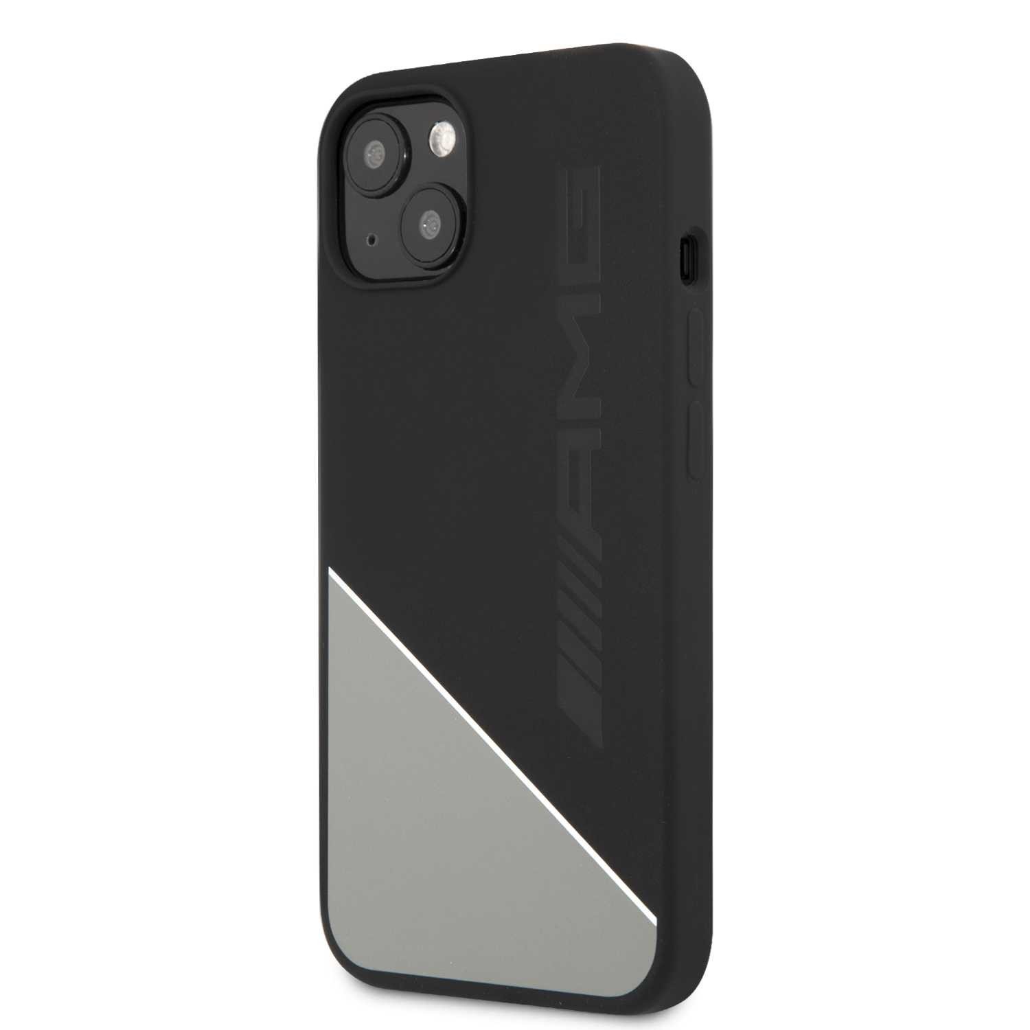 AMG Liquid Silicone Two Tones Line For iPhone 13 (6.1") - Grey