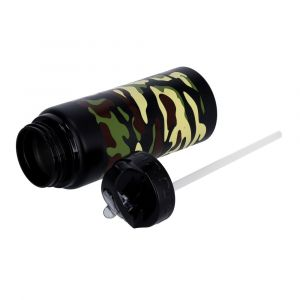 Royalford 600Ml Sports Bottle - Stainless Steel - Black