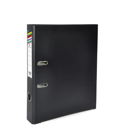 Pack of 50 Pieces Pieces Lever Arch File Folder With Slide-In Plate Black