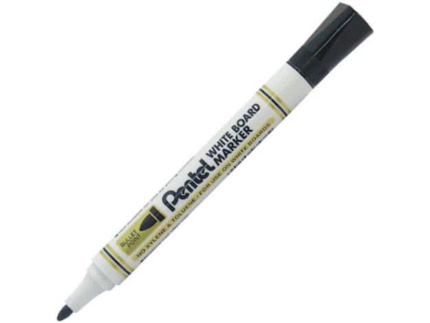 Pentel Whiteboard Marker Bullet 12pcs/pack, Black