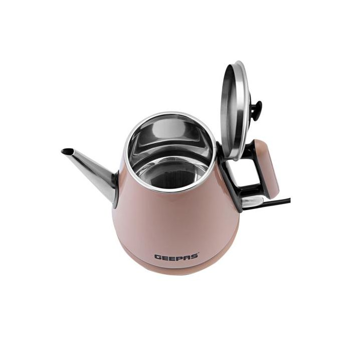 Geepas GK38012 Double Layer Electric Kettle 1.2L - Stainless Steel, Auto Shut-Off & Boil-Dry Protection | Spill Proof Spout With Grip Handle | 2 Years Warranty