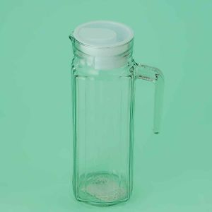 Royalford Glass Jug With Lid - Glass - Clear - 1 LITER