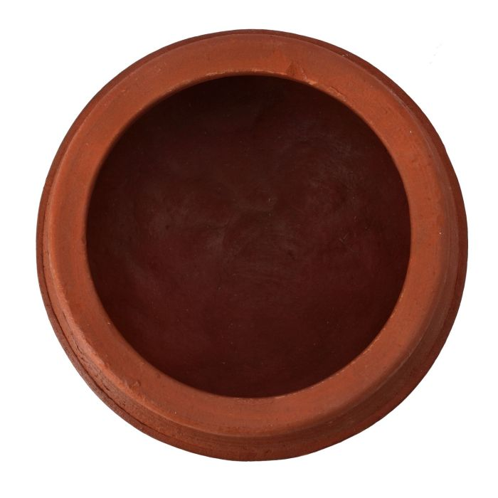 Sambar Pot, Handmade Clay Cookware, RF10583 | 100% Natural Clay | Non-Toxic & Eco-Friendly | Can Be Used On Gas Stove Or Open Fire | Earthen Pot/ Clay Pot For Curry, Sambar, Rice