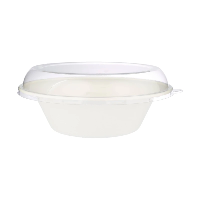 Bio-Degradable 32 Oz Wide Rim Bowl With Lid 5 Pieces