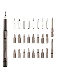 Cordless Electric Screwdriver Set Push And Go With 27 Bits Sets Accessories, Charger And Kitbox 4V Li-Ion BD40K27-B5 Orange/Silver/Black