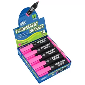 Fis Fluorescent Markers - Box Of 10 Pieces (pink) - FSFL05PI