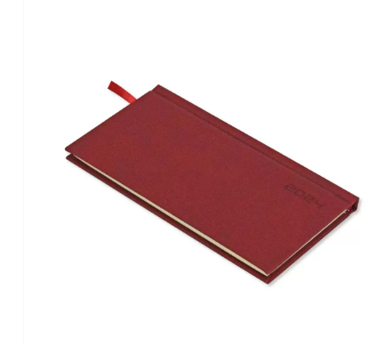 Fis 2024 Slim Diary,Italian Pu English, Hard Cover, Maroon -FSDI57E24MR