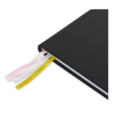 FIS Budget Planner with Elastic Pen Loop German Bonded Leather, Size A5, White Paper, 100 GSM, 128 Pages, Hard Cover, Round Corners, Colour Black - FSORA5BPLANBLBK