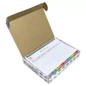 Pack of 25 Pieces A4 Mylar Divider (1-12) English White