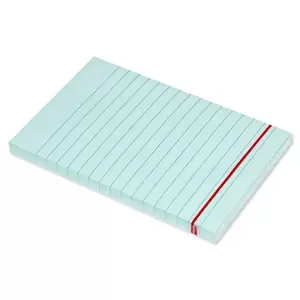 FIS Sticky Note Pad, 4X6 inches, Pack of 6, Ruled Pastel Blue -FSPO4X6RPBL