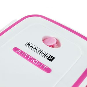 Royalford Air Tight Lunch Box - Plastic - Pink - RF4398