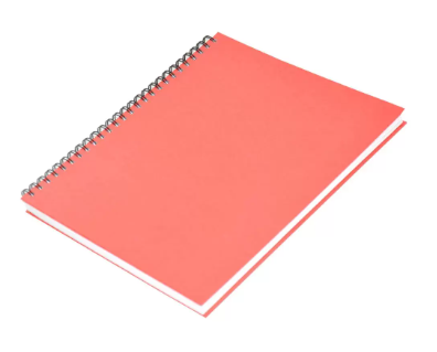 FIS Pack of 5 Spiral Hard Cover Notebook 9X7 Inches (22.86 X 20.32 CM) Single Line,With Border,100 Sheets-Red -FSNBS97NA250