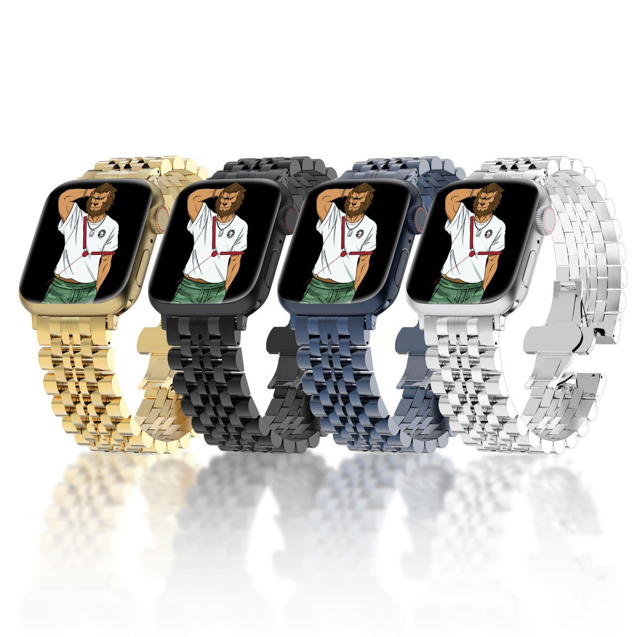 Green Mettalic Picolla Acero Correa Bracelet for Apple Watch 42 / 44mm - Assorted  colour