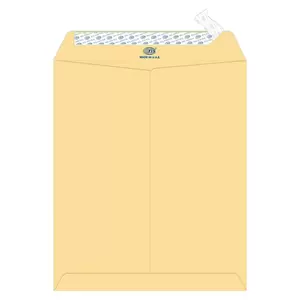 FIS Manila Envelopes Peel & Seal, Plain, Pack of 50 Pcs. 12 x 10 Inch, 120 GSM - FSME1234P50