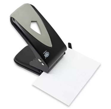 FIS 2 Hole Punch Heavy duty 70 Sheets Capacity, Black/Grey Color - FSPU93K8