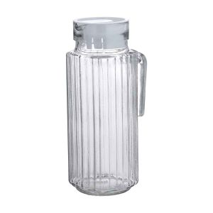 Royalford Glass Jug With Lid - Glass - Clear - 1 LITER