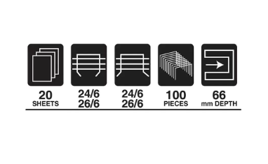 FIS Back Push Stapler Metal Body, (L)136 x (W)41 x (H)57 mm Size - FSSF5826