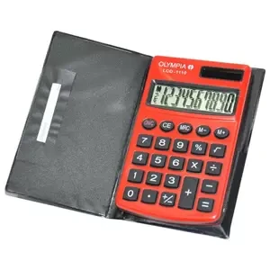 Olympia Pocket Calculator - 10 Digits, Red Colour - OLCA941901002