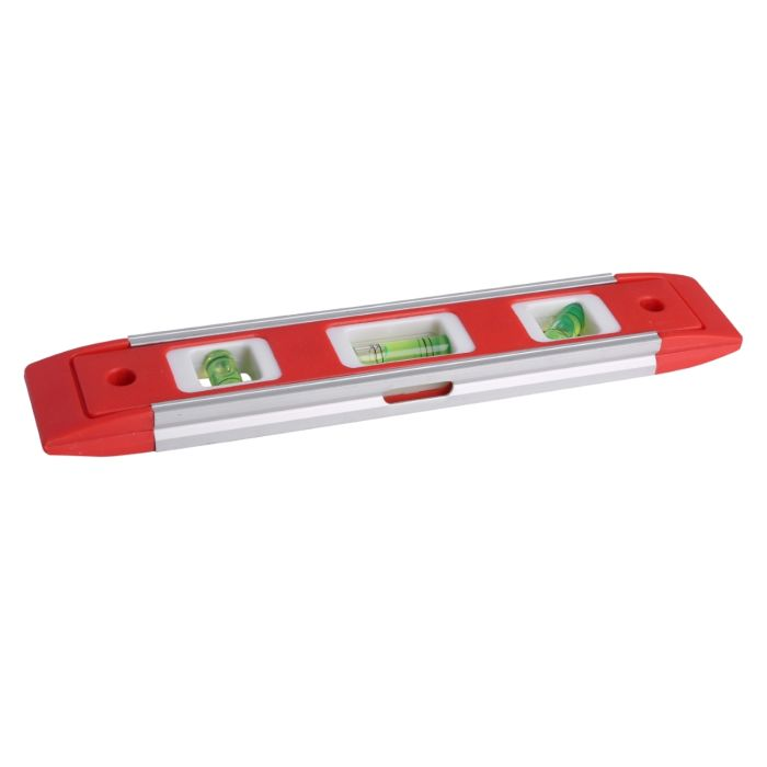 Geepas 9’’ Spirit Level - Small, Plastic Heavy-Duty Magnetic Torpedo Level With 3 Level Bubbles - Shock Resistant - Pocket Size, Hanging Hole - Scaffold Level For Builders & Construction Site