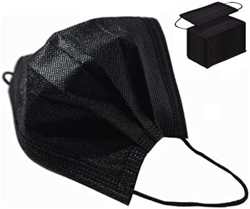 Black Disposable Face Masks - 50 PCS