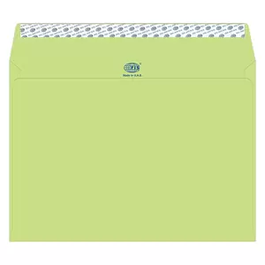 FIS Laid Paper Envelopes Peel & Seal, Pack of 50 Pcs. Green Color, C4 (229 x 324 mm), 100 GSM - FSEE1042PGR50