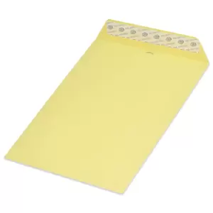 FIS Pack of 50 Pastel Color Envelopes, 80 GSM, Peel & Seal, Size C5(229 X 162mm) Color Yellow