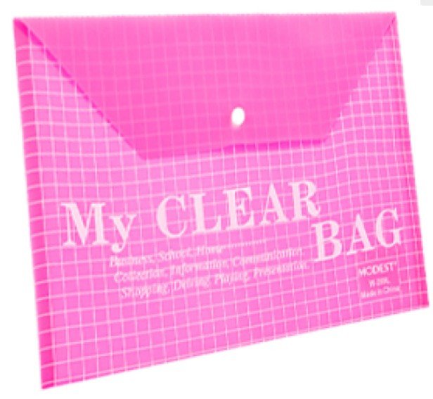 My Clear Bag  A4 Assorted Color - Pack of 12