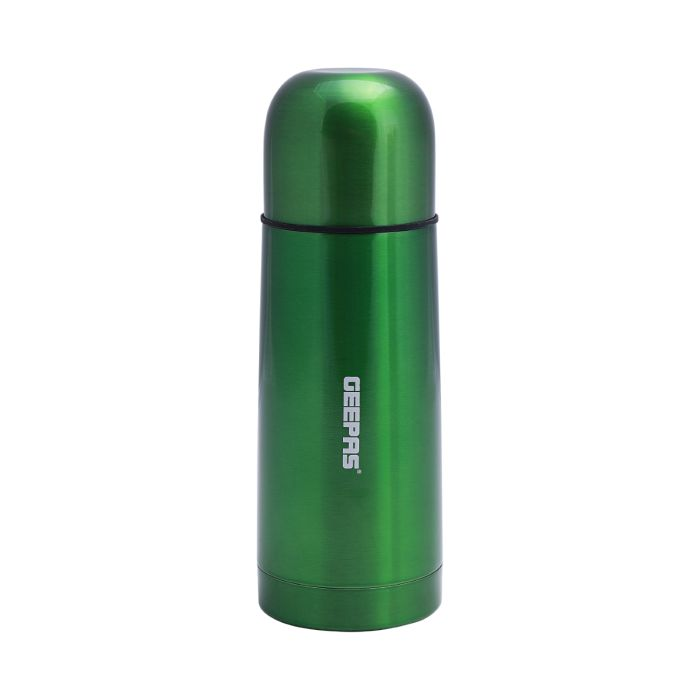 Geepas Vacuum Water Bottle, 350ml | Stainless Steel Vacuum Bottle Keep Hot & Cold - Perfect For Outdoor Sports, Fitness, Camping, Hiking, Office, School