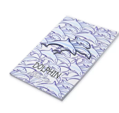 FIS Pack Of 8 Soft Cover Notebook, 96 Sheets A4 Dolphin Design 2 -FSNBSCA496-DOL2