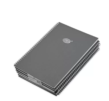 FIS Pack of 5 PP Spiral Hard Cover Note Book A4, Single Line, 100 Sheets, Dark Grey -FSNBSA4SLIPPDGY