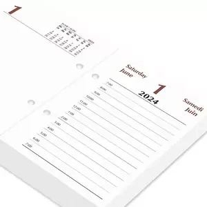 FIS 2024 Block Calendar, Arabic & English, 1 Day Per Sheet , 60 GSM White Paper - FSBCAE24