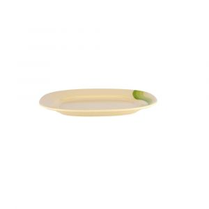 Royalford 14" Melamine Ware Super Rays Oval Plate - Melamine - Beige - 6294020016606