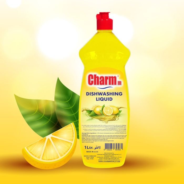 Charmm Dishwashing Liquid Lemon 1L - PET