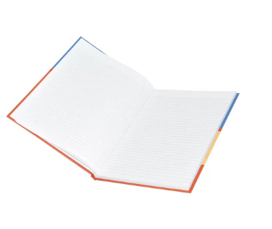 5-Piece FIS Hard Cover Notebook Single Line A4, 100-Sheets - FSNBA419-06