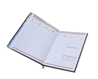 FIS Executive Diary 2024 Chocolate (Arabic/English/French) 1-Week at a glance, FSDI33AE24CH