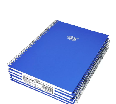 FIS Manuscript Book, Pack of 5, Size A4, 2 Quire, Plain with Spiral Binding - FSMNA42QPLSB