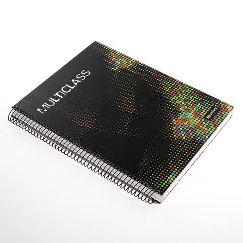 Maxi Multiclass A4 Spiral Notebook 120 Sheets Black