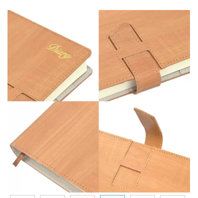 Fis 2024 A5 Diary English Vinyl Hard Sewn Cover Brown -FSDI80E24BR